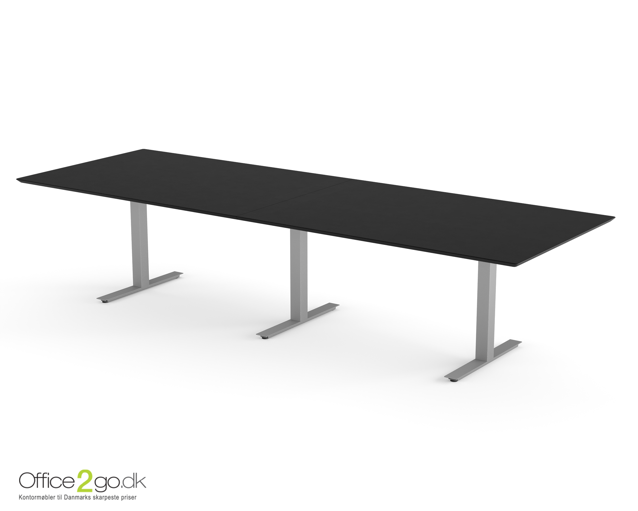 Square mødebord (rektangulær bordplade) - 320 cm - Gråt