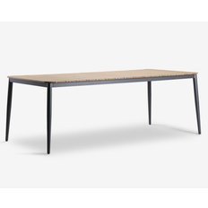 Havebord teak/aluminium 100x210 cm