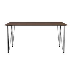 FH3605™ Skrivebord u. skuffe - Krom/Valnød