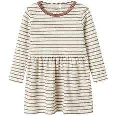 Name It Kjole - Rib - Nmfnette - Peppercorn - Name It - 6 år (116) - Kjole