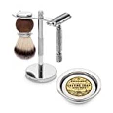 NYHET: Störtebekker® Premium Shaving Stand Set - inkl. rakhyvel, rakborste, rakskål och raktvål - högkvalitativt rakset för ditt badrum - finns i 4 varianter - presentidé