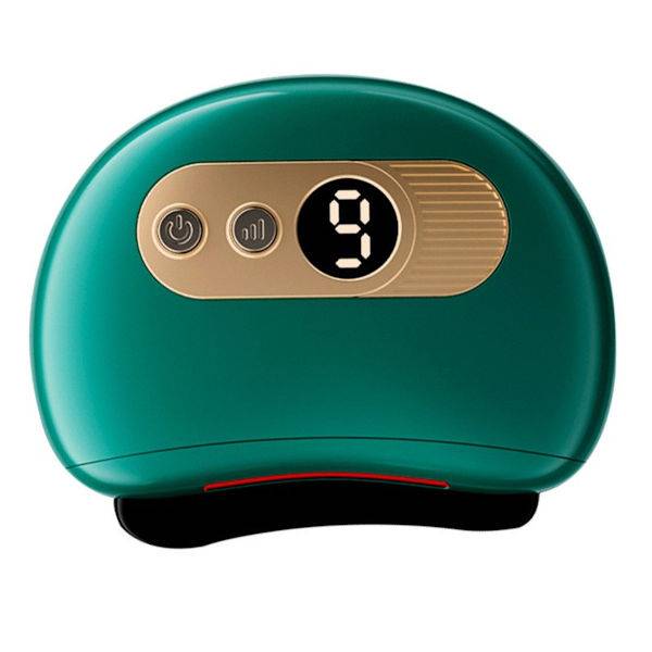 Elektrisk Gua Sha Massager - Uppvärmd Skrapningsverktyg för Ansiktslyft & Akupunkturmassage Green
