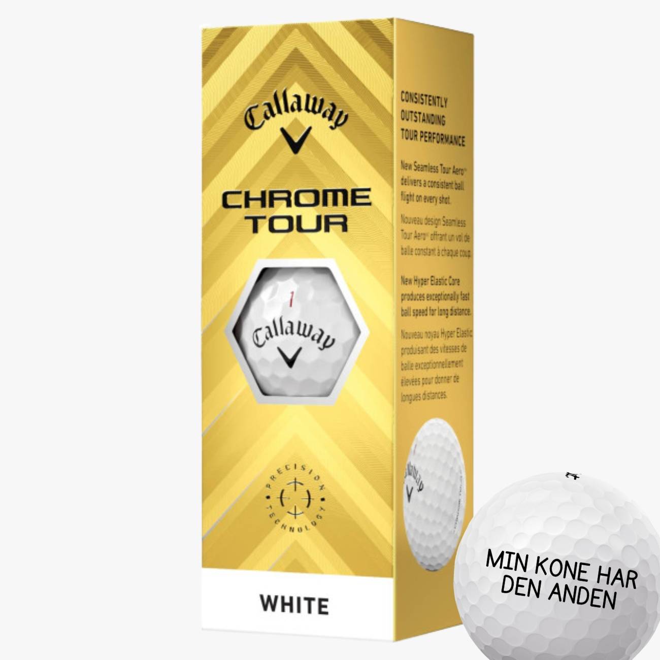 Callaway Chrome Tour Golfbolde Med Tekst – Design Selv