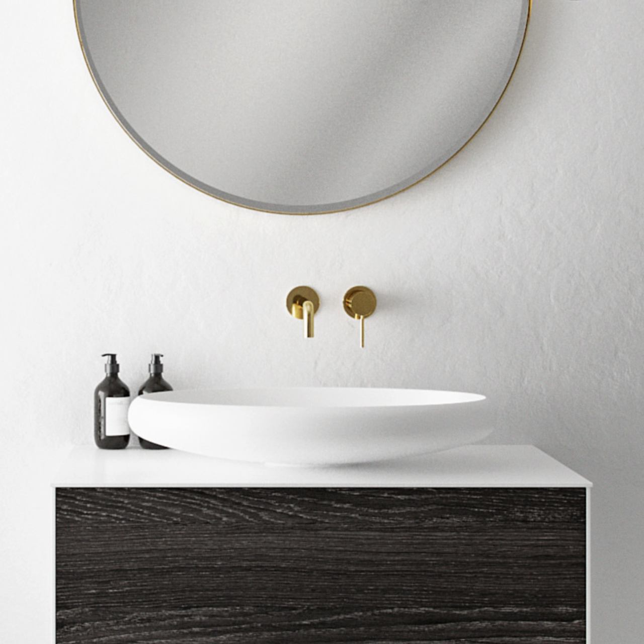 Boheme 60 - 60x40 cm Handfat - Matt Vit SolidTec®