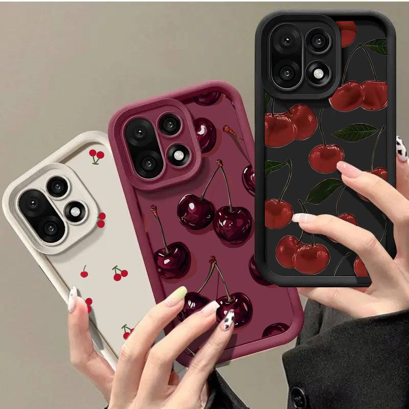 Cartoon Cherry Pattern Phone Case For Oneplus 15 13 13T 12 12R 11 11R 10R 8T NORD CE 6 5 2 3 4 LITE 5G NORD 5 Silicone Cover