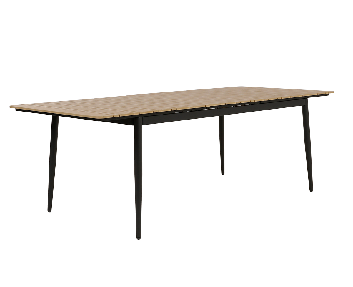 Malmø Udtræksbord 100x180/235 cm - Nonwood/Mørkegrå