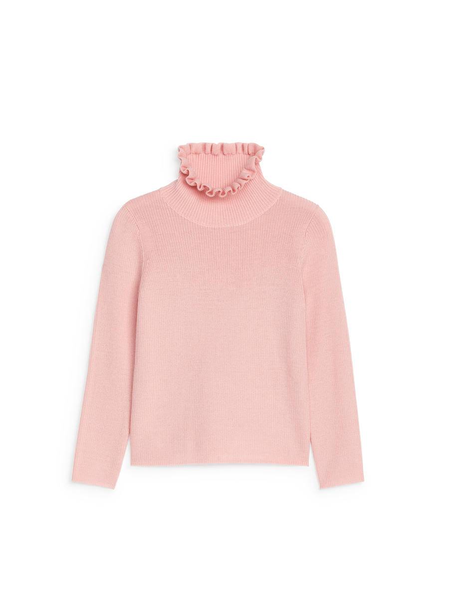 ARKET Ulltröja Med Volangkrage -Rosa, 122/128