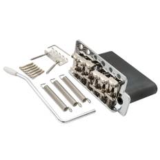 Wilkinson WVC-SB String Pitch 10.8 mm 6 Hole Vintage Steel Saddle Tremolo Bridge for USA Vintage StratJapan Strat with Full Steel Block, Chrome