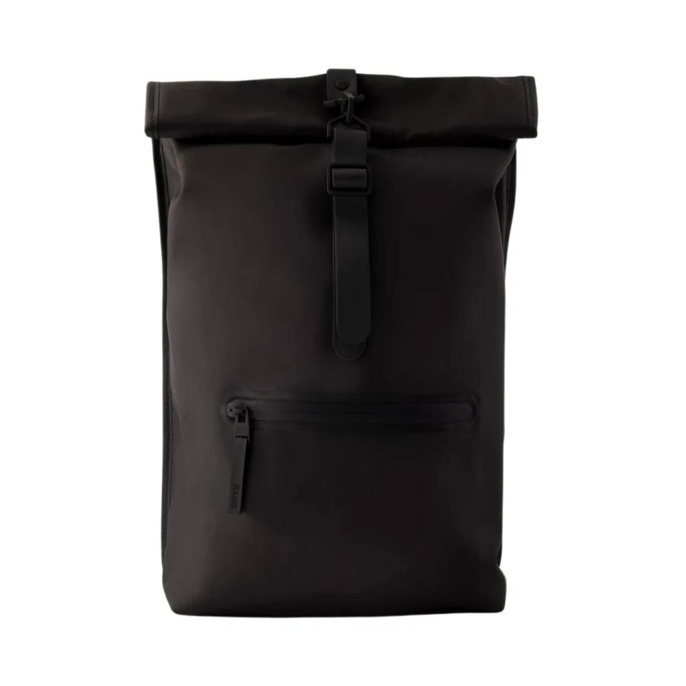 Rains Rolltop Rygsæk - Tasker - unisex - Sort - ONE SIZE - Uld