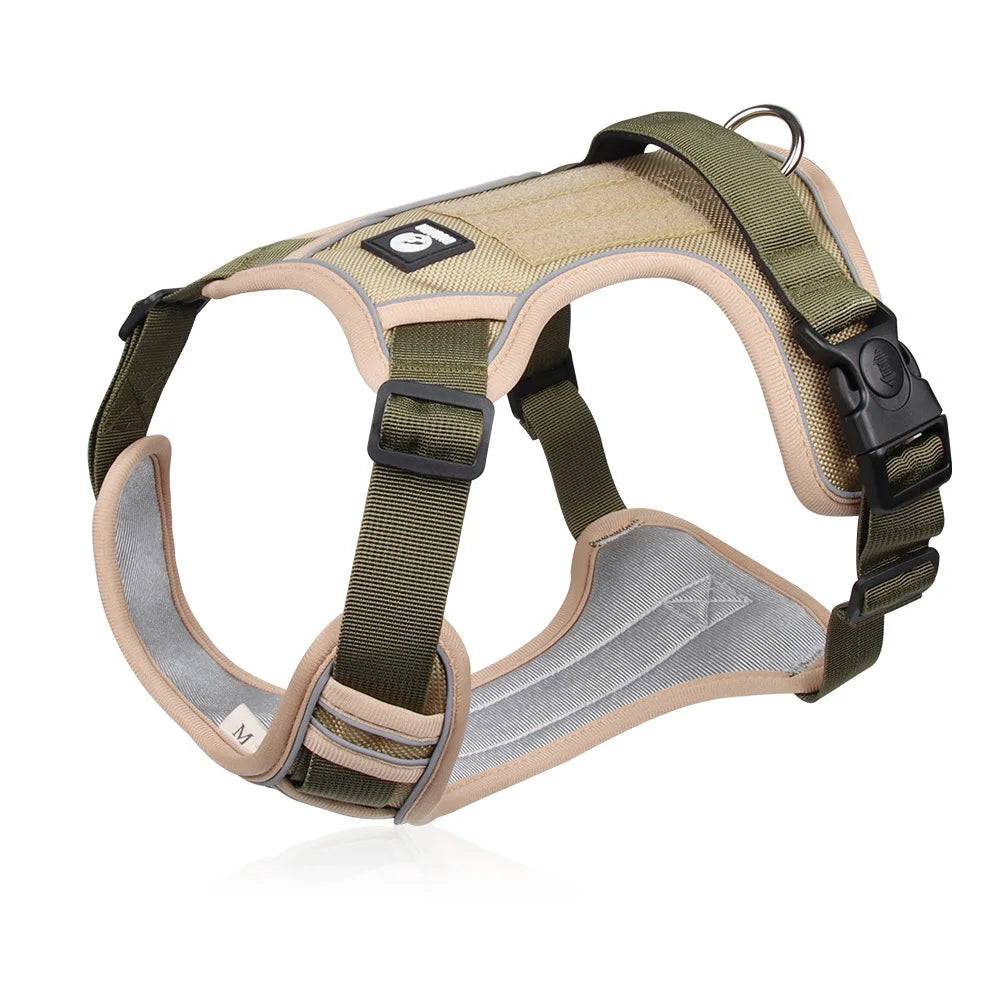 3M Reflective Padded Dog Harness Vest - 2026 Army green / M (M)
