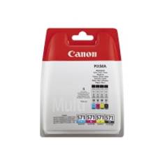 Canon CLI-571 XL C/M/Y/BK Photo Value Pack - 4 pakker - 11 ml - sort, gul, cyan, magenta - original - blækbeholder / papirsæt - for PIXMA TS5050, TS5