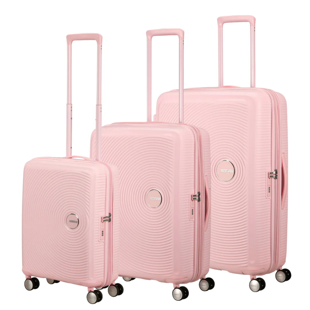 American Tourister Soundbox Resväskor 3-Pack, Pastellrosa