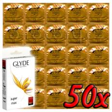 Glyde Super Max - Premium Vegan Condoms 50 pack - genomskinlig
