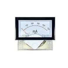 Milliamperemeter 85C17-mA DC-punktpanel amp meter 20 mA 30 mA 50 mA 100 mA kvadrat 70 x 40 mm med svart ram (20 mA)