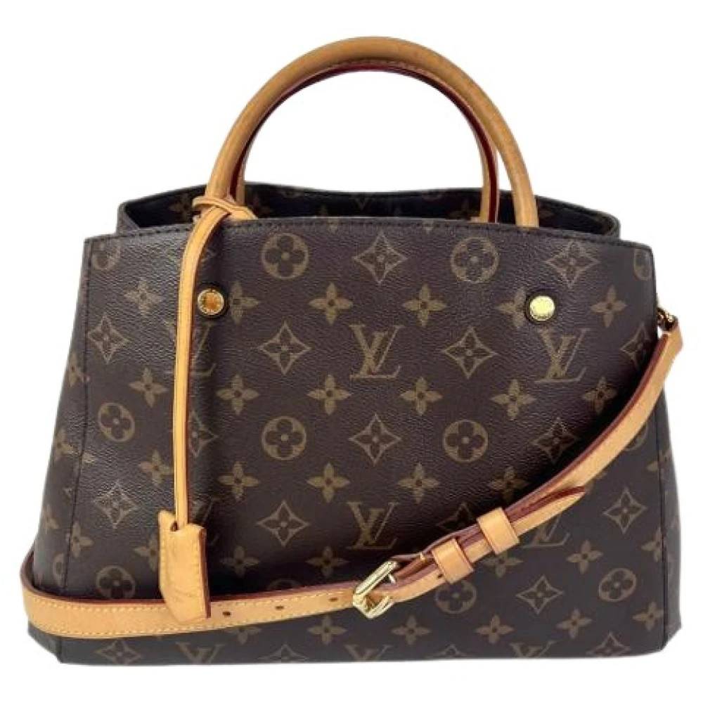 Louis Vuitton Vintage Pre-owned Montaigne MM Monogram Skuldertaske - Vintage - Dame - Brun - ONE SIZE - Uld