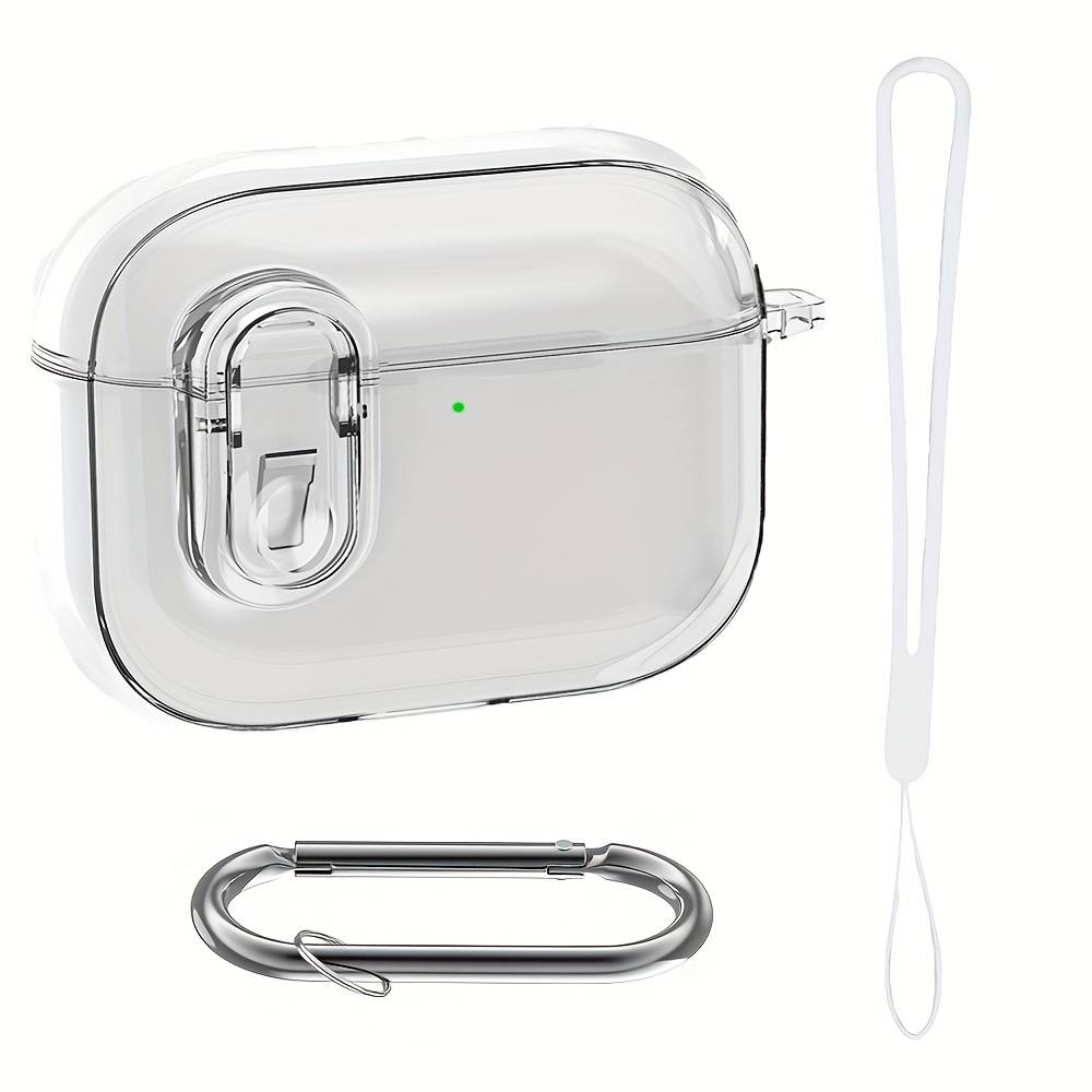 Tpu Clip Clear Case For Airpods 5 Pro3 2025 4 Anc 3 Pro Cover Case, Full Cover Protective Case For Airpods Transparent Cover Case With Hook