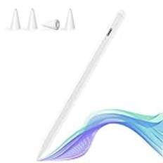 Stylus Penna för Apple iPad Pro 2021 11/12,9 Tum, iPad 6/7/8:e Gen, Air 4:e/3:e, Mini 5:e Gen - Magnetisk Pekskärmspenna - Vit