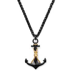 Tadd Svart Ankare & Knop Halsband