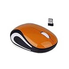 Trådlös minimus datorspel liten bärbar mus 1 600 DPI optisk USB ergonomisk USB-möss för PC bärbar dator gåva (orange)