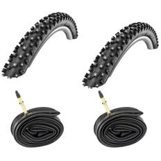 2 Däck + 2 Slangar Schwalbe Ice Spiker Pro 29x2,25 med Presta Ventil