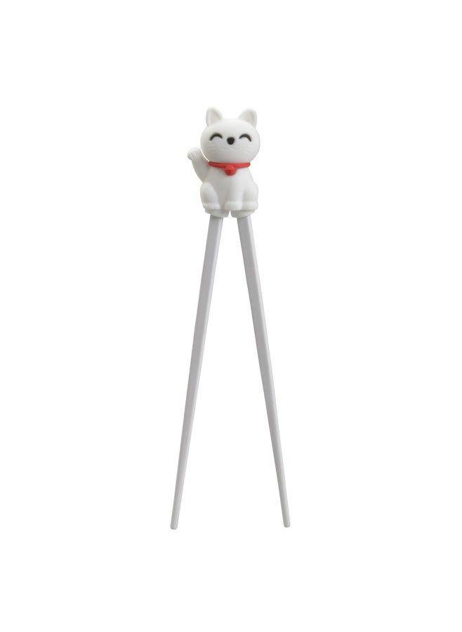 Ätpinnar barn Vit katt 22 cm - Tokyo Design