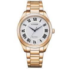 Citizen Ladies Eco-Drive Gold Plated Watch EM0973-55A