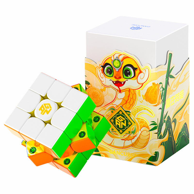GAN 356 M E 3x3 Stickerless 2025 Lunar New Year Edition (Gold Logo & Core) - Rubiks Kub