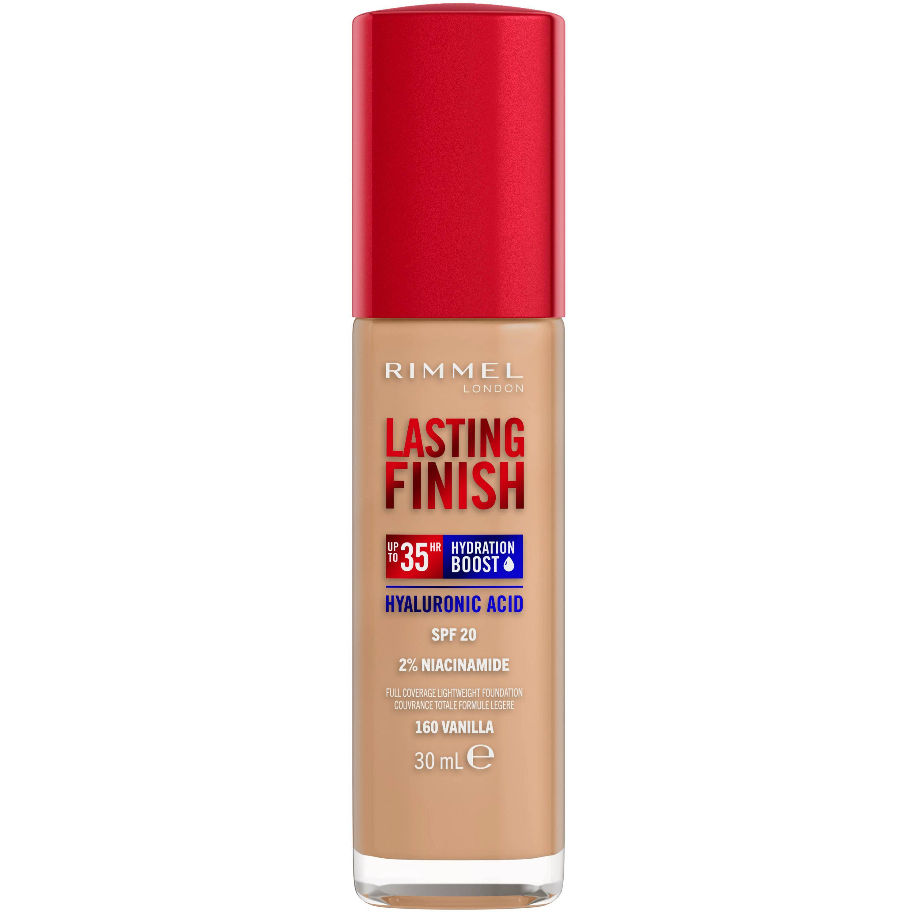 Rimmel Lasting Finish 35H Hydration Boozt Foundation SPF20 160 Vanilla 30 ml.