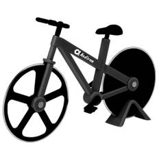 Asdirne pizzaskärare, cykel pizzaskärare hjul med non-stick rostfritt stål supervassa blad, nyhetsgåva, 19 cm, svart