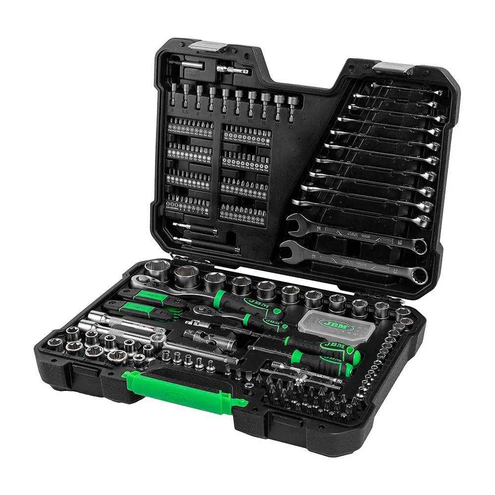 Jbm 232-piece Tool Set With Zinc-plated Hex Sockets Værktøjssæt Med Zinkbelagte Unbrakonøgler 232 Stykker