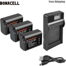 Bonacell 2000 mah np -fw50 np fw50 batteri+lcd laddare akku för sony nex -7 nex -5n nex -5r nex -f3 nex -3d alpha a5000 a6000 l50