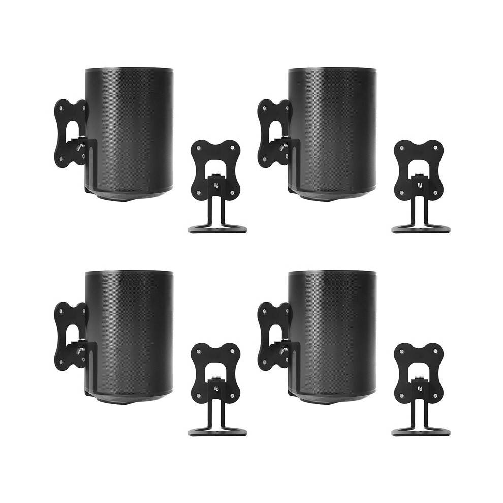 4X Speaker Metal Wall Mount for Era 100 Wireless Speaker, Adjustable Wall Stand Holder for Era 100 (Black)