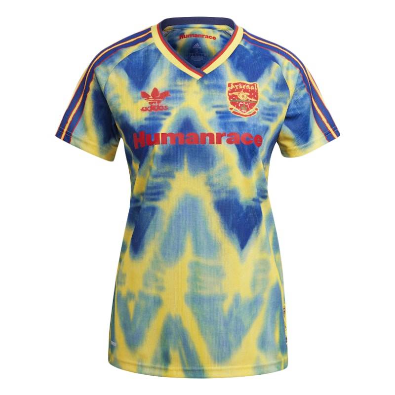 adidas Arsenal Human Race Womens Jersey Eqt Yellow/Collegiate Navy - XS (XS)