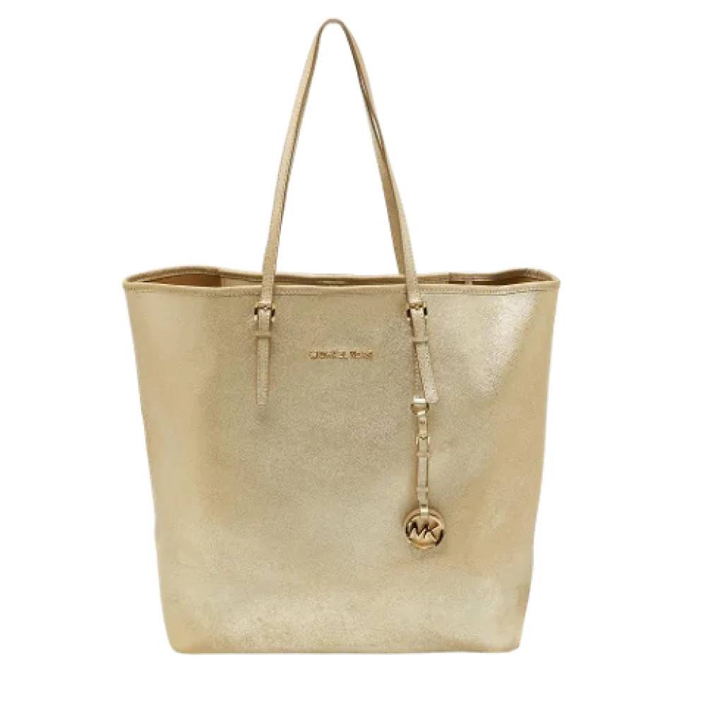 Michael Kors Pre-owned Pre-owned Laeder skuldertasker - Vintage - Dame - Gul - ONE SIZE - Uld