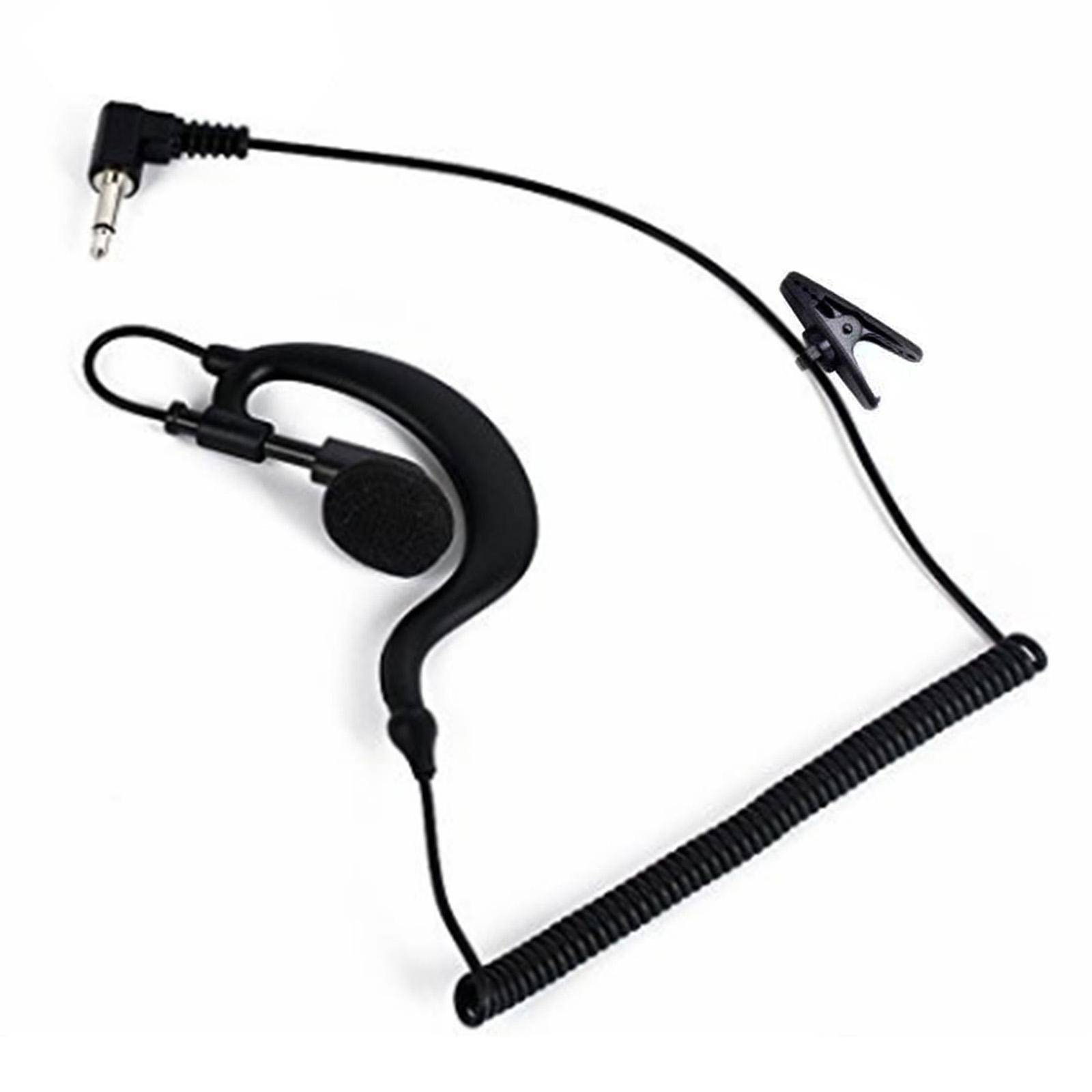 3,5 mm Ear Hook Headset för Walkie Talkie Single Ear Radio Öronsnäcka med Clip Enkel hörlur med 3.5mm with Clip