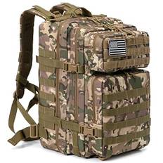 QT&QY 45L militära taktiska jaktryggsäckar för män kamouflage Molle Armé Överfall Pack 3 dagar Överlevnadsväska Vandring Treeking ryggsäck