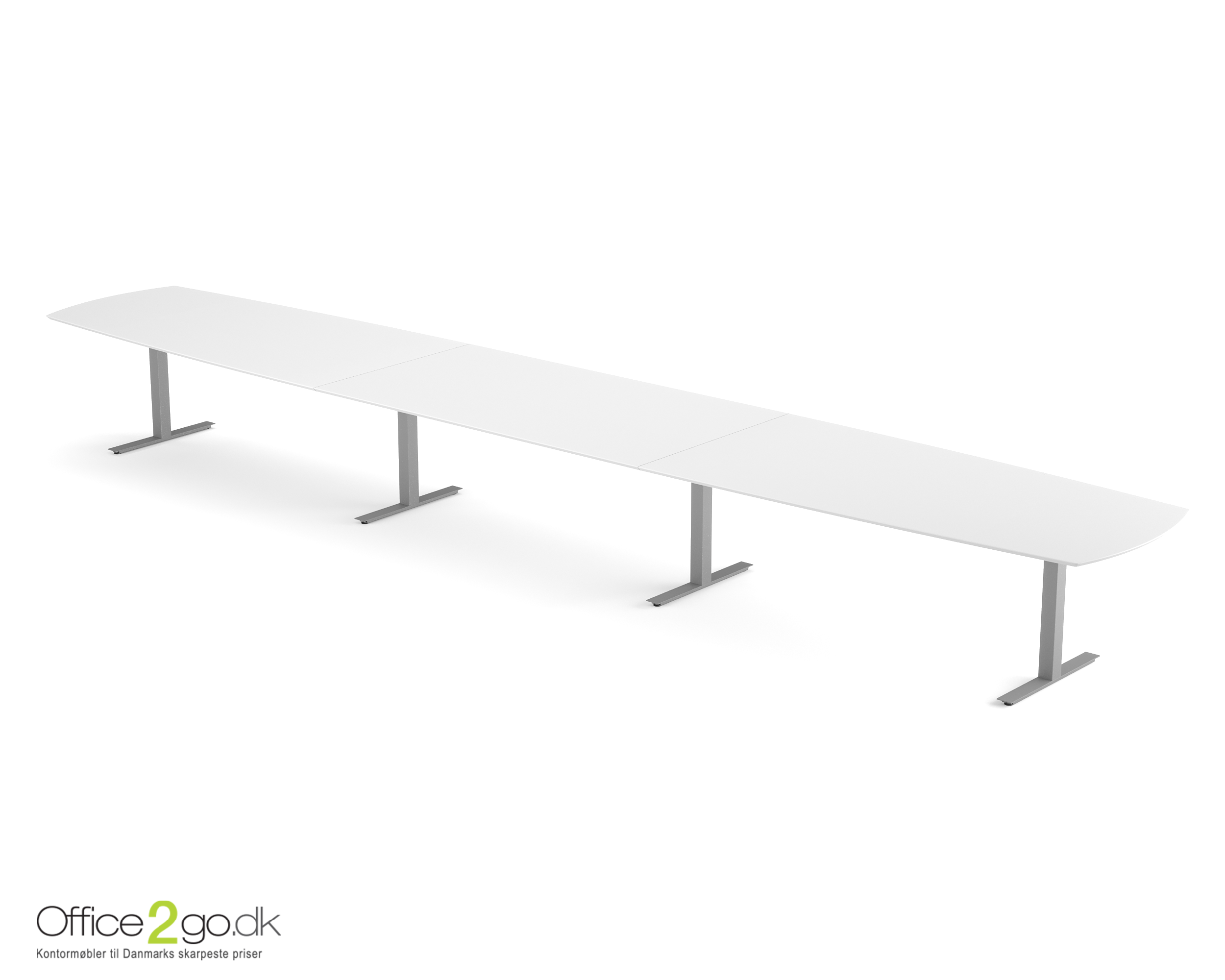 Square mødebord (tøndeformet bordplade) - 640 cm - Gråt