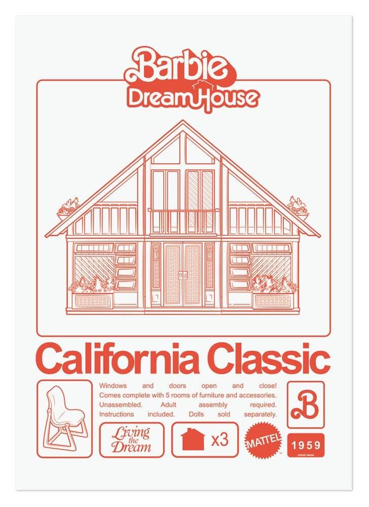 Barbie Art Print California Classic DreamHouse Limited Edition