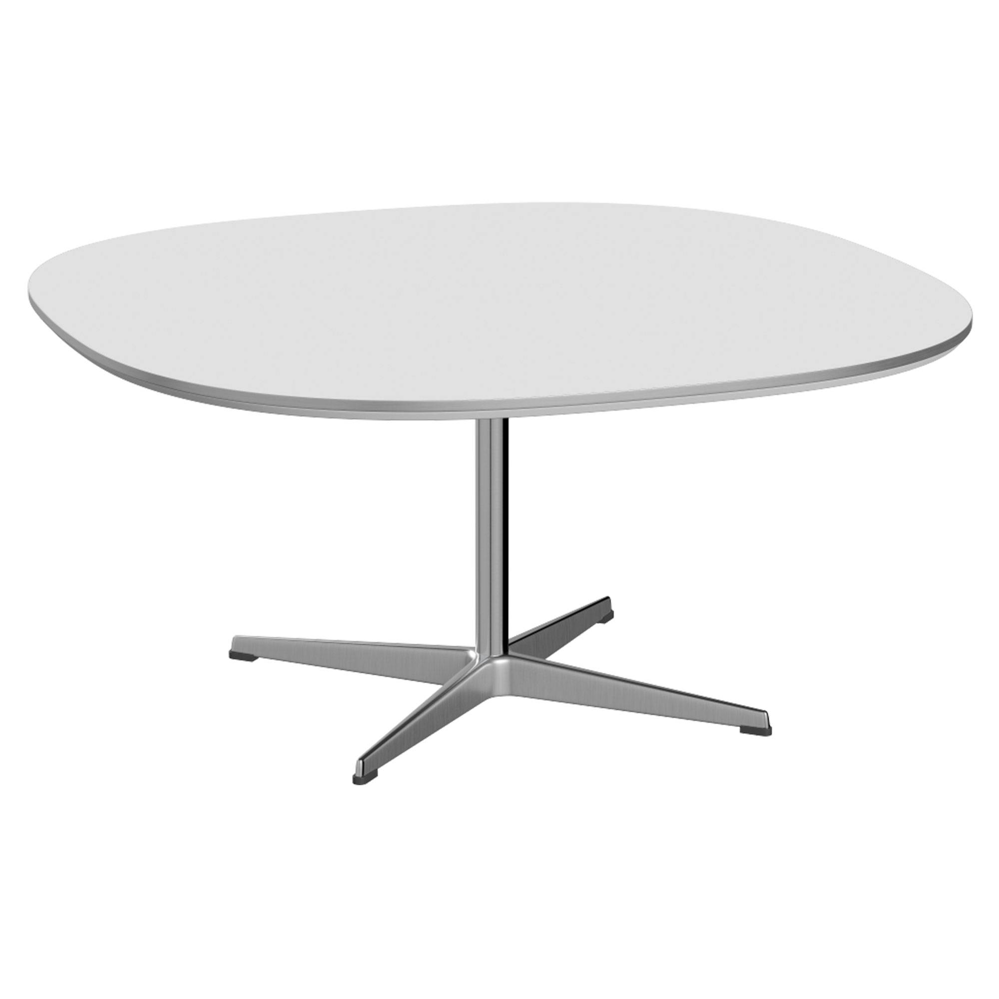 Supercirculær Sofabord 100x100 cm Sort laminat Børstet Mat.