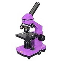 Levenhuk Rainbow 2L PLUS Amethyst Kids Home Lab STEM Kit with 640x Portable Biological Microscope, Full-Colour Illustrated Experiment Guide, Prepared Samples and Scientific Tools, Purple (TR)