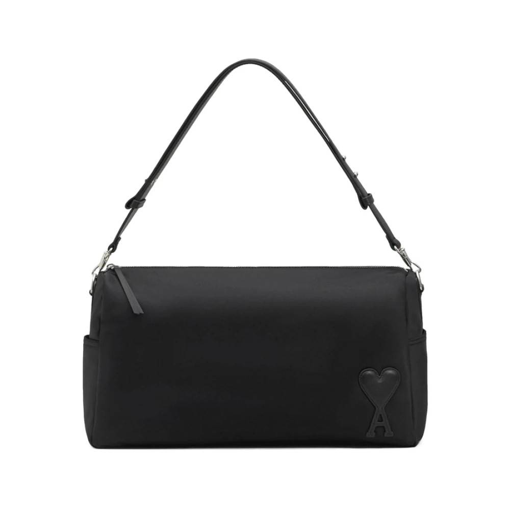 Ami Paris Sort Heart Logo Bum Bag - Tasker - Dame - Sort - ONE SIZE - Uld
