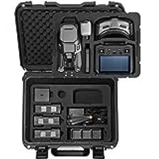 LEKUFEE Vattentätt bärväska för DJI Mavic 3 Pro/DJI Mavic 3 Classic/DJI Mavic 3/Cine/Combo/DJI RC Pro/DJI RC/RC N1/glasögon 2/Integra/DJI Motion/RC Motion 2 och tillbehör (endast fodral), Svart,