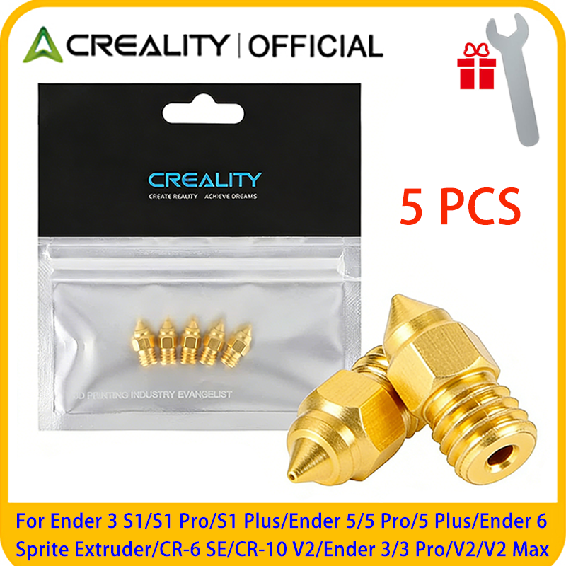 Creality Ender 3 S1 MK Brass Nozzle Kit, for Ender 3 S1/S1 Pro/S1Plus/Ender 3/3 Pro/Ender 3 Neo/V2 Neo/Max Neo 3D Printer Nozzle