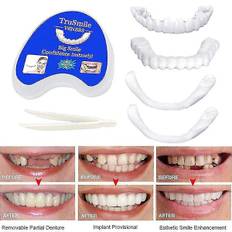 Smile Snap On Falske Tænder Øvre Nedre Dental Finer Protes Tand Cover Set