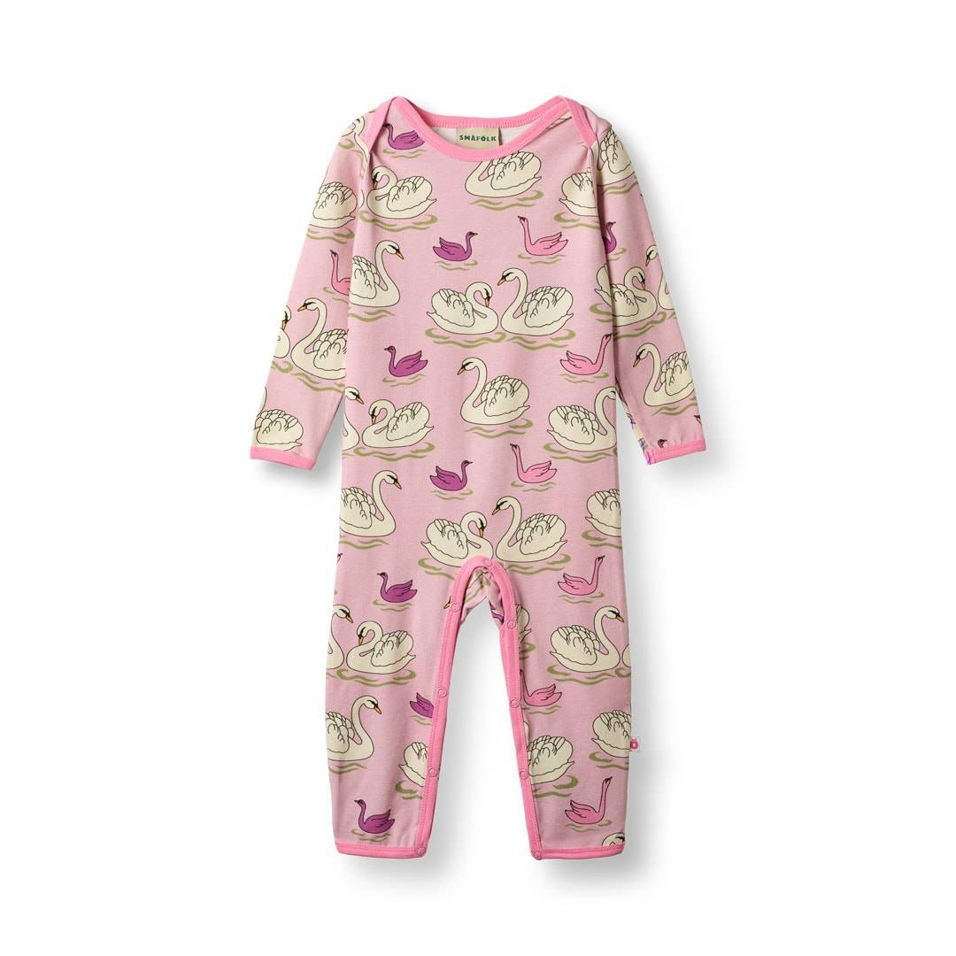 Småfolk Ulm Langærmet Onesie Blush Cream Blush Cream 80 cm Lyserød 80 cm Piger