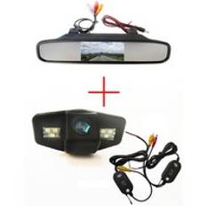 Trådlös färg bil bakkamera för honda accord pilot civic odyssey acura tsx, med 4.3 tums backspegelmonitor