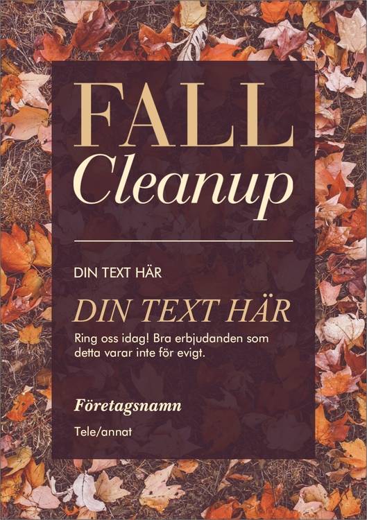 A5-flyers - stående - Brunröda - Falla Sanering - Bygg & Anläggning