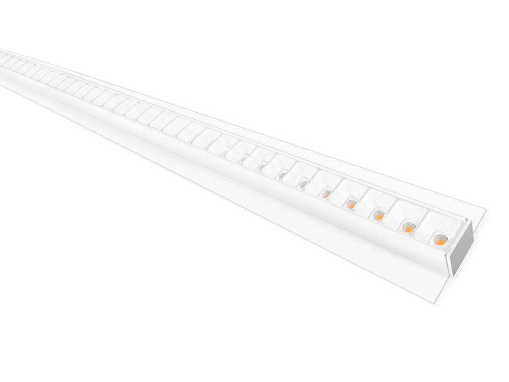 HiluX - Troldtekt LED-skinne UGR<19 - 120 cm - 36W - 3000K - CRI90 - 25 mm plade - Hvid/Hvid.