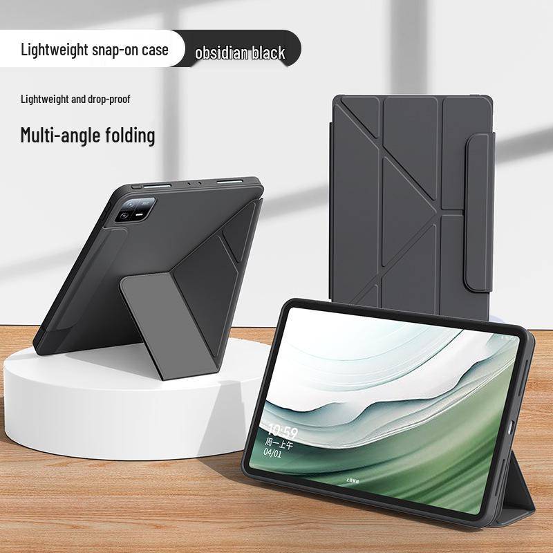 Xiaomi Pad 7 11,2-tums Fodral med Spänne, Pad 5 Mjukt Skal och Pad 6S Pro 12,4 Läderfodral