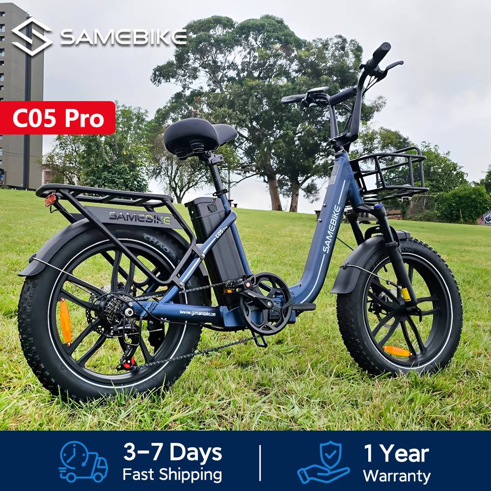 SAMEBIKE C05 Pro Fold Electric Bike Rear Motor 36V13AH Battery Travel Commuter 20 inch Fat Fetus E Bike Adult